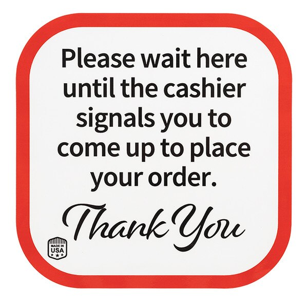 cashier floor sticker for distance