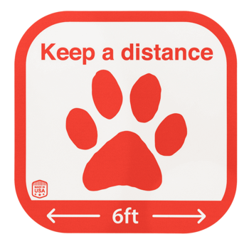 Keep a distance floor sticker