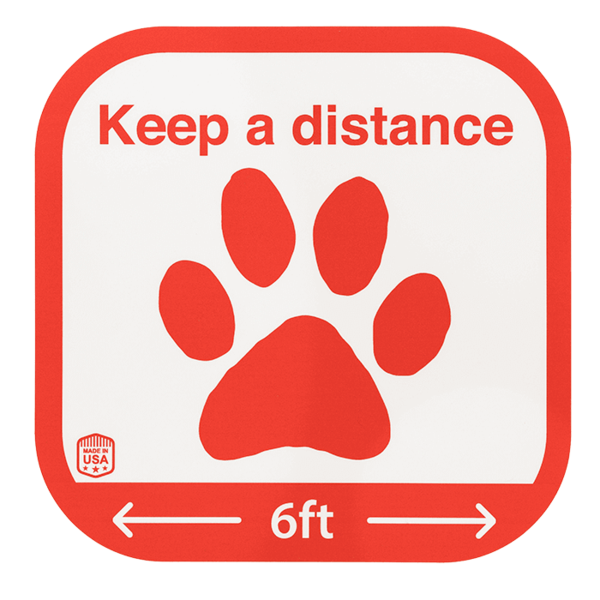 Keep a distance floor sticker