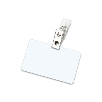 White 7 Mil Military Card Laminating Pouches With Clips