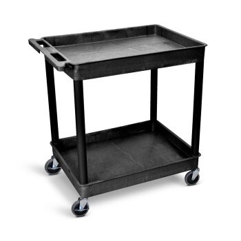 Large Tub Cart with Two Shelves